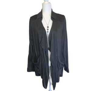 ⛄️Knox Rose Washed Black Cargo Jacket - M